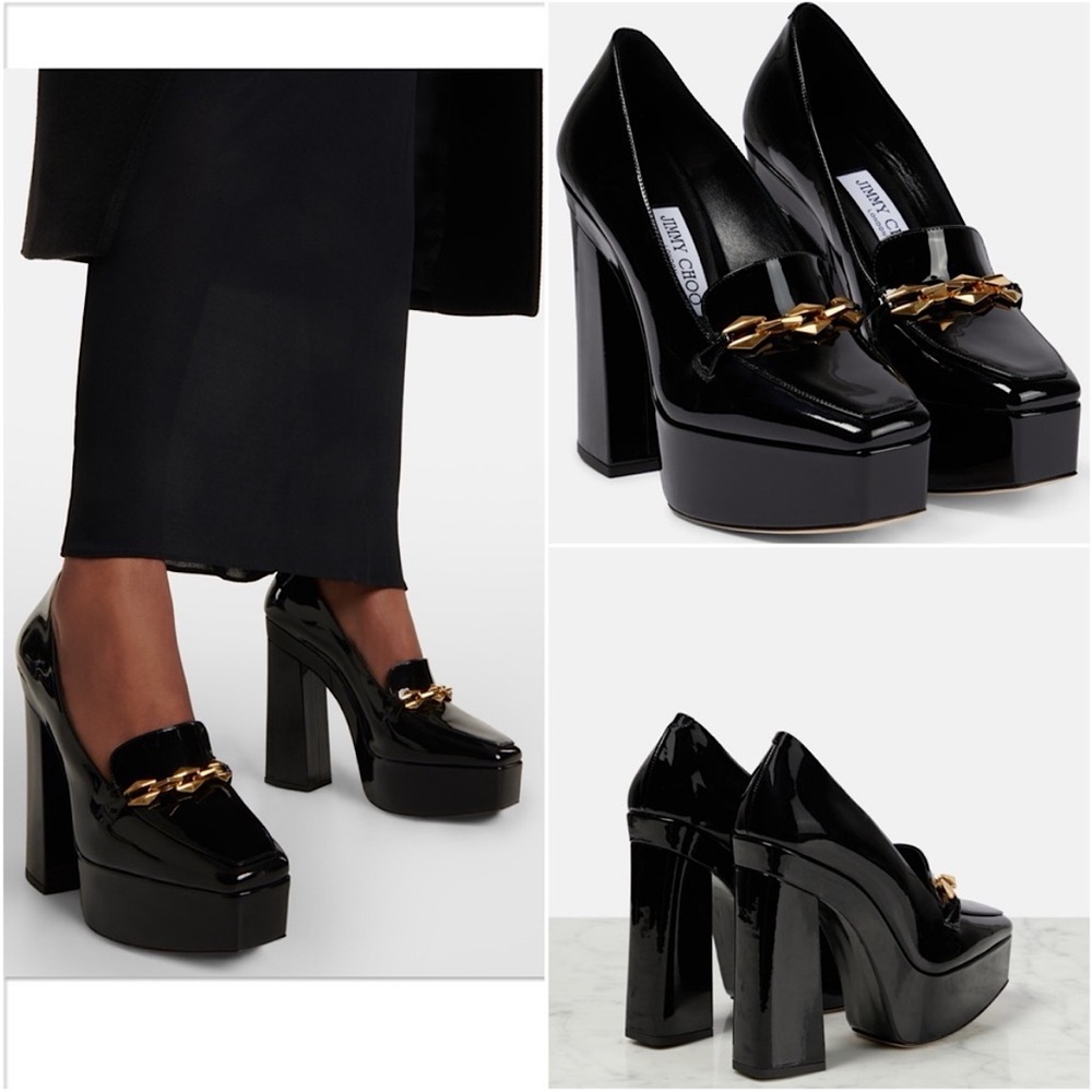 New JIMMY CHOO Diamond Tilda embellished patent leather pumps $1,175 37